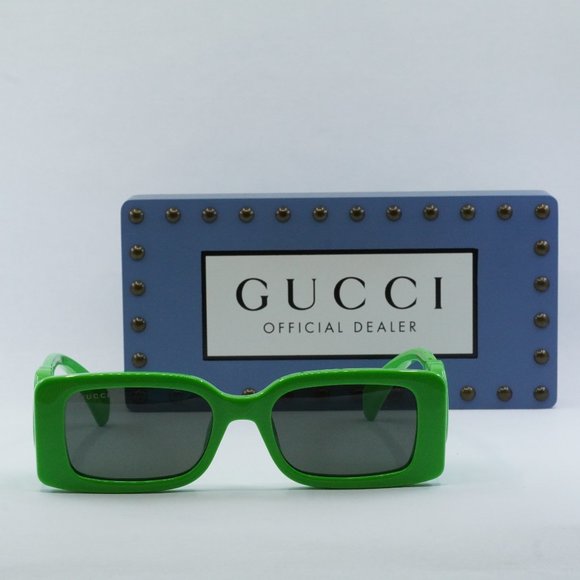 FINAL PRICE NEW GUCCI GG1325S 009 ACID GREEN/GREY SUNGLASSES - Picture 2 of 9
